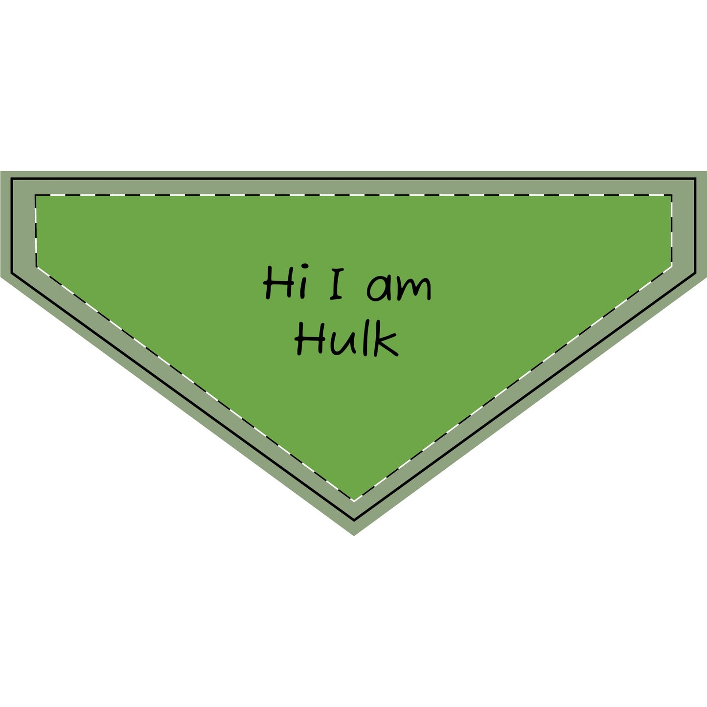 Personalized Clip-on Pet Bandana - 'Hi I am Hulk' - Perfect for Pets