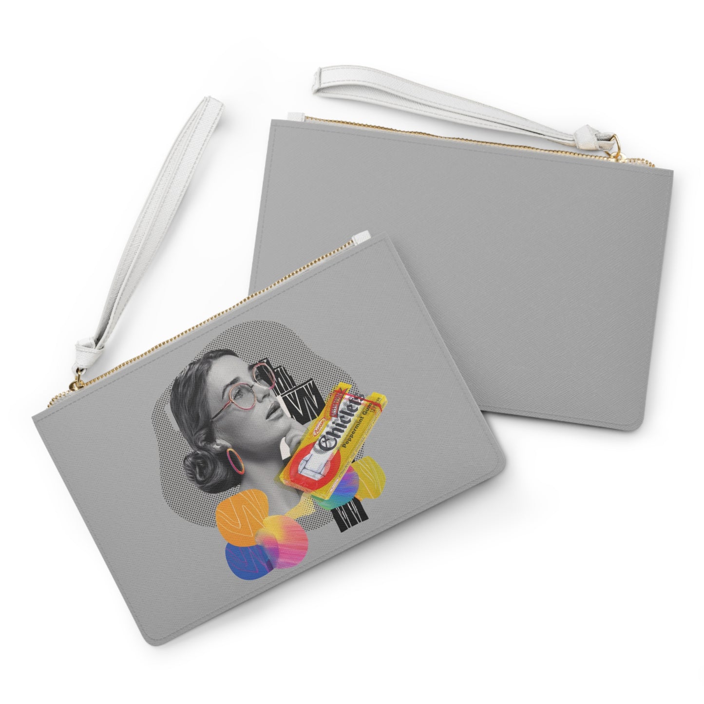 Chic Graphic Clutch Bag with Retro Design - Stylish Accessory for Everyday Use