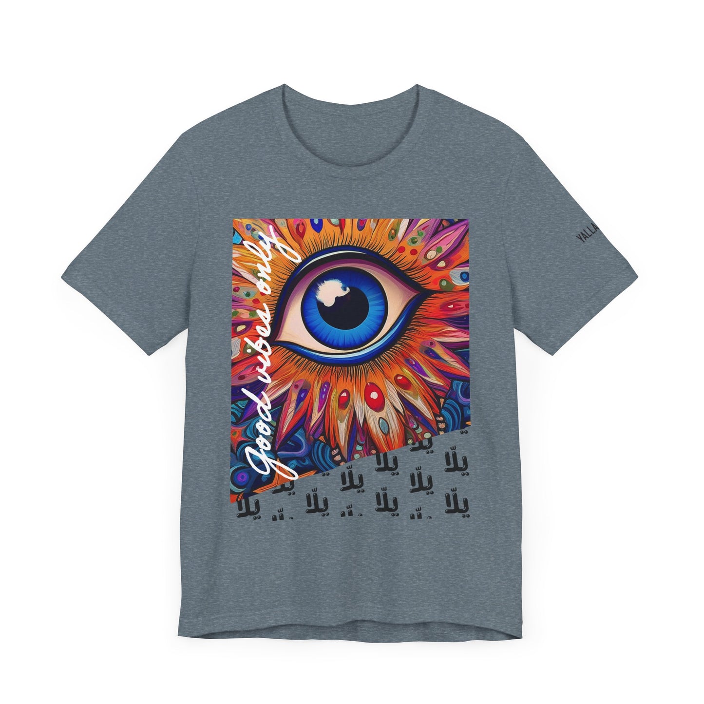 yalla Good Vibes evil eye protection - Unisex Jersey Short Sleeve T-Shirt