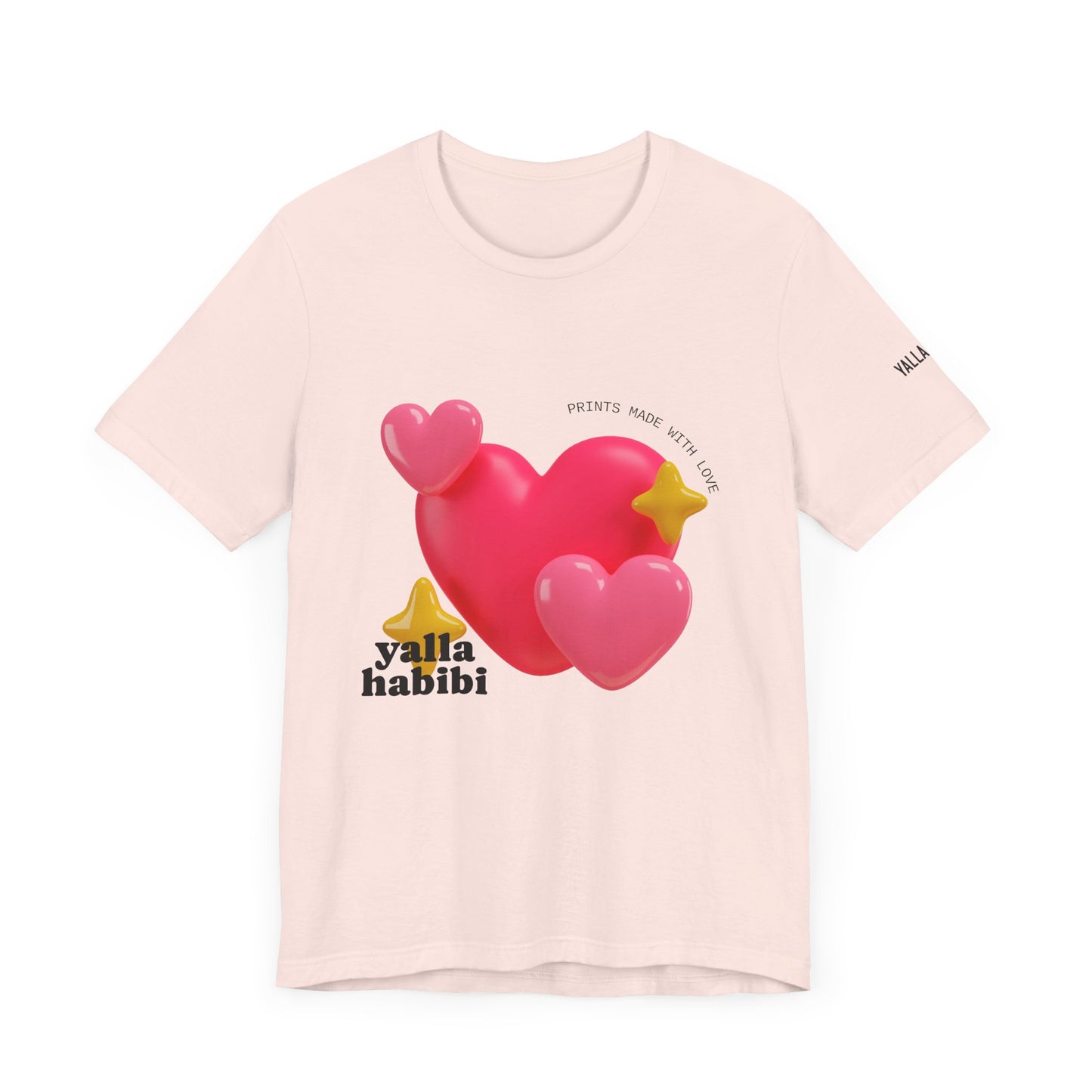 Heart & Star Love Tee - Yalla Habibi Unisex Jersey Short Sleeve T-Shirt