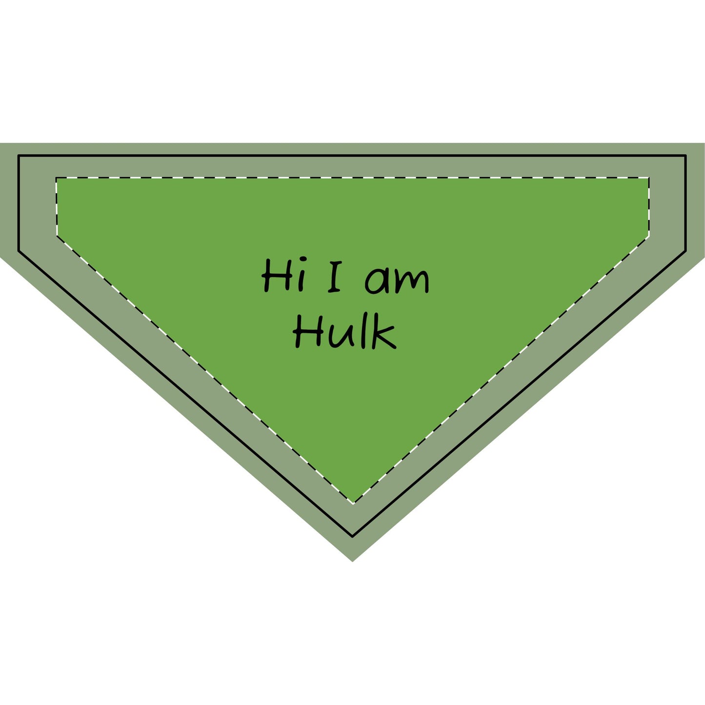 Personalized Clip-on Pet Bandana - 'Hi I am Hulk' - Perfect for Pets