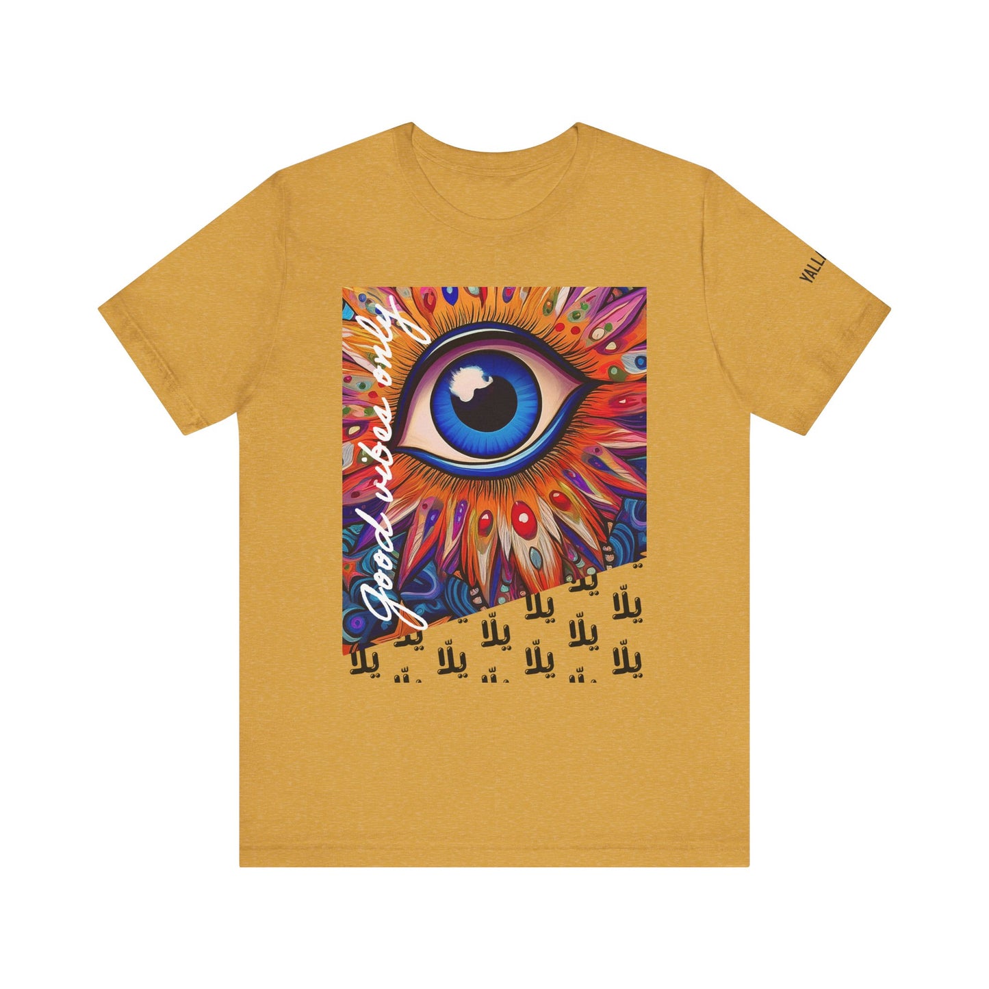 yalla Good Vibes evil eye protection - Unisex Jersey Short Sleeve T-Shirt
