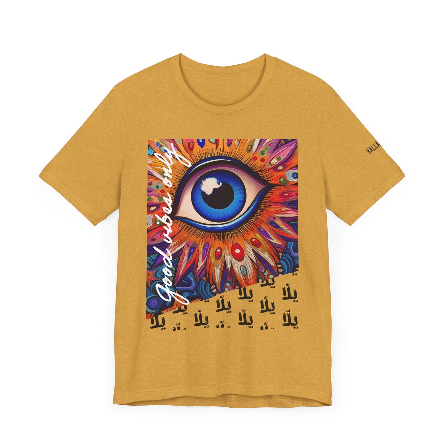 yalla Good Vibes evil eye protection - Unisex Jersey Short Sleeve T-Shirt
