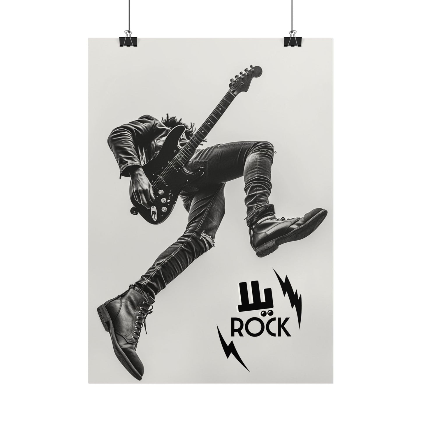 Rock Music Poster -  Yalla Rock - Energetic Guitarist Wall Art