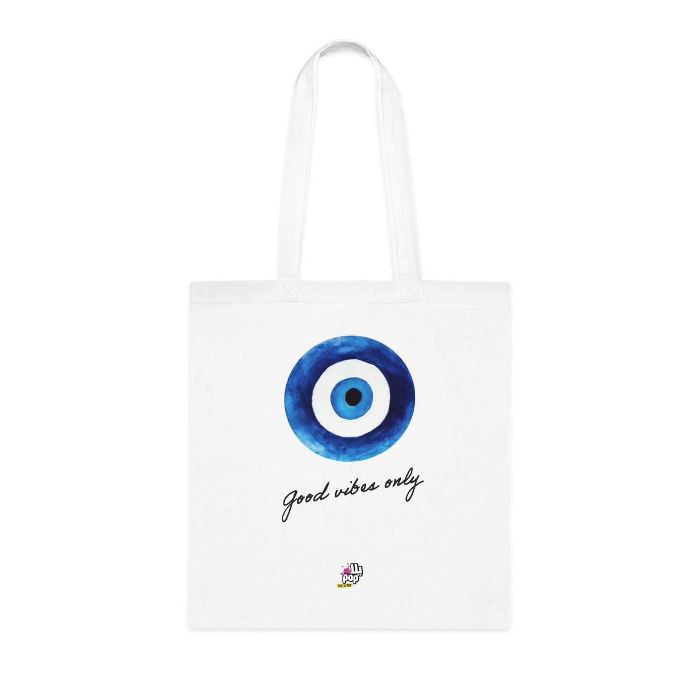 Good Vibes Only Cotton Tote Bag - Stylish Eco-Friendly Shopping Tote for Daily Use