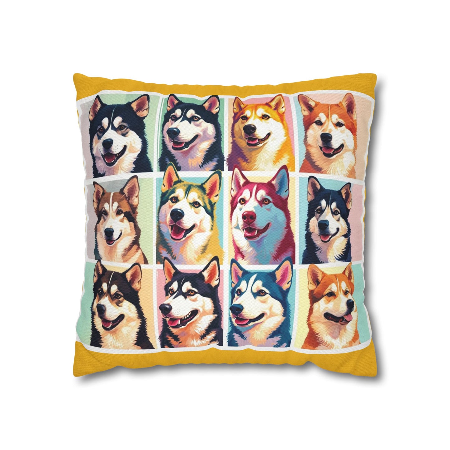 Pillow case- Yalla Husky home decor dog lovers