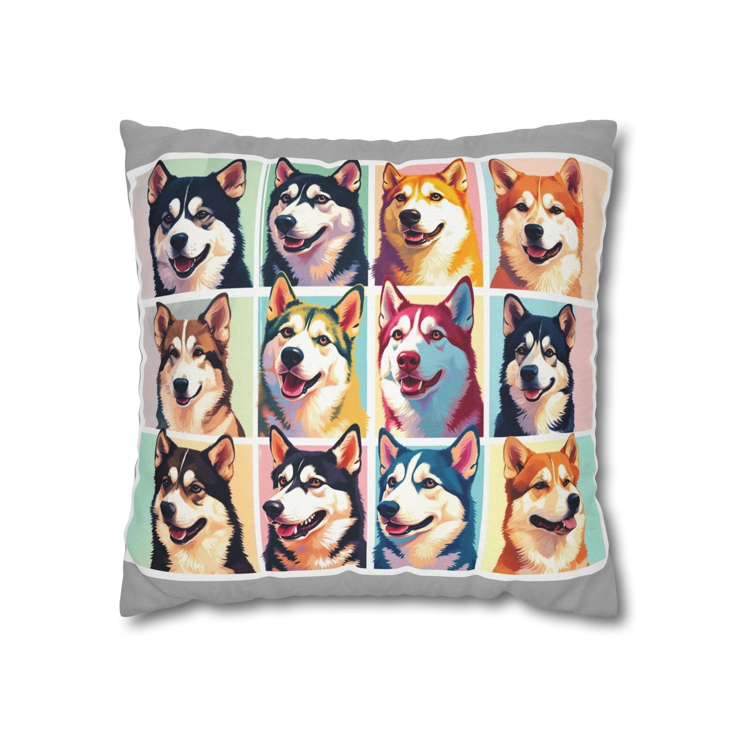 Pillow case- Yalla Husky home decor dog lovers