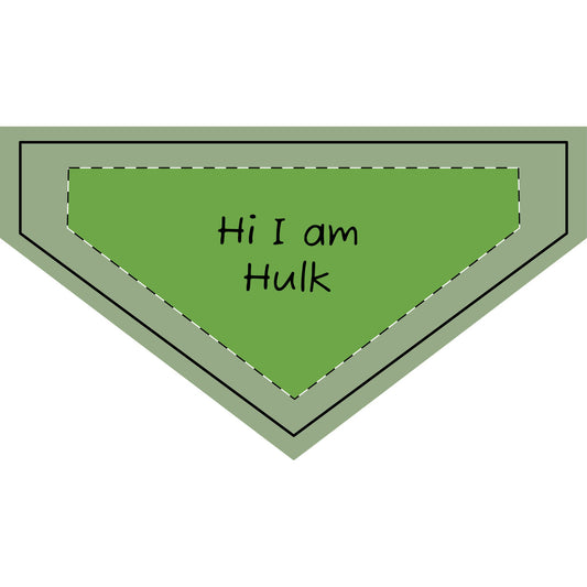 Personalized Clip-on Pet Bandana - 'Hi I am Hulk' - Perfect for Pets