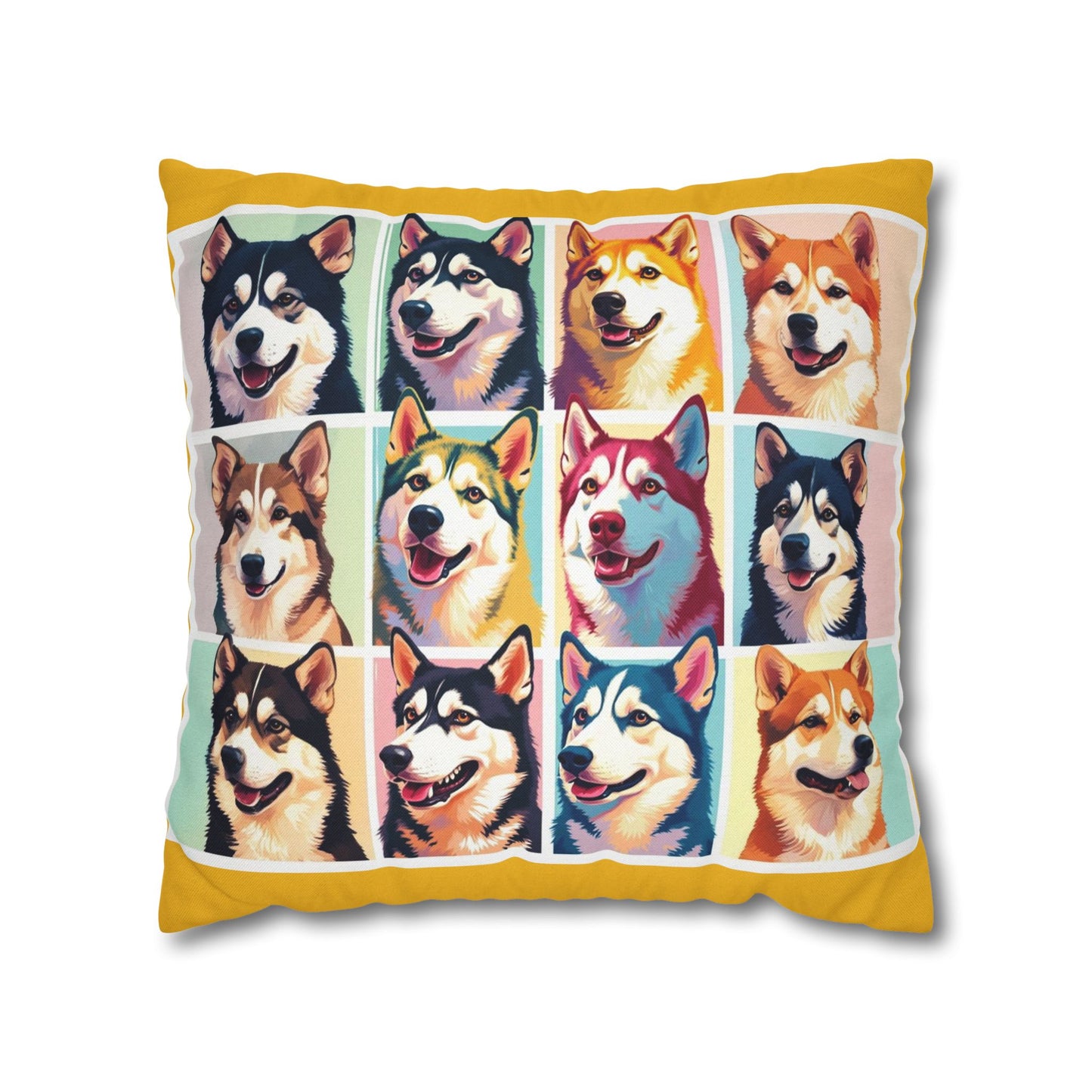 Pillow case- Yalla Husky home decor dog lovers